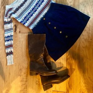 Brown leather riding boots